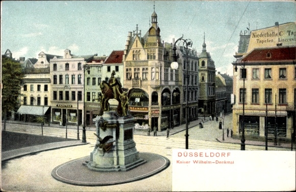 Ak Düsseldorf am Rhein, Kaiser-Wilhelm-Denkmal