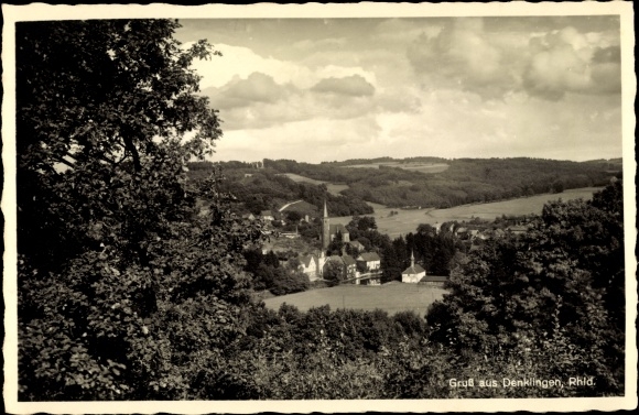 Postcard Denklingen Reichshof in Oberbergisches Land, panoramic view of the town and surroundings