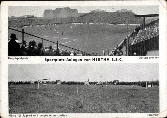 KP Berlin Wedding Gesundbrunnen, Hertha BSC, obiekty sportowe, główny plac zabaw, piłka nożna
