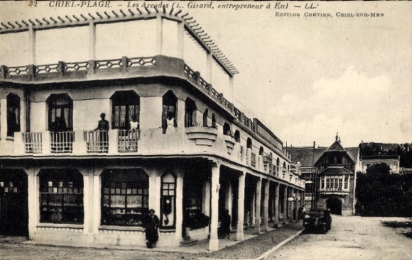 Ak Criel-sur-Mer Seine Maritime, Les Arcades