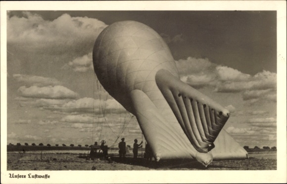 Ak Deutsche Luftwaffe, Militärballon