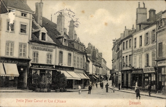 CPA Beaune Côte-d'Or, Petite Place Carnot and Rue d'Alsace