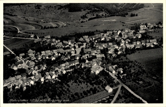 Postcard Mehrstetten Swabian Alb Württemberg, aerial photograph