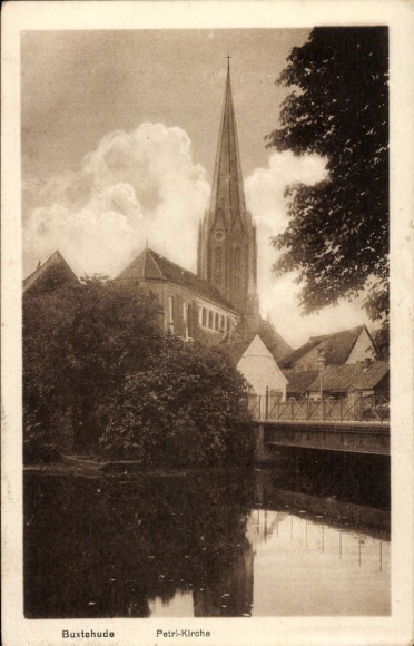 Postcard Buxtehude in Lower Saxony, Petri Church