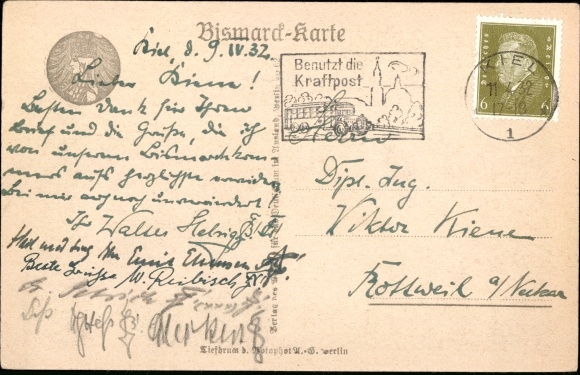 Paper cut Studentika PC Bismarck as a student in Göttingen