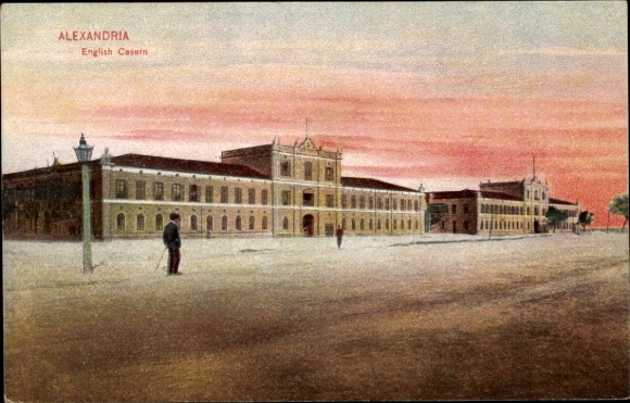 Postcard Alexandria, English Barracks
