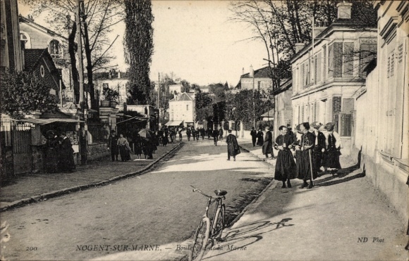 Ak Nogent sur Marne Val de Marne, Boulevard de la Marne