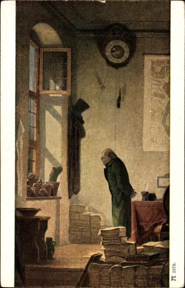 Artist Postcard Spitzweg, Carl, The Cactus, Ackermann 2979