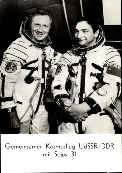 PC Cosmonaut Sigmund Jähn, the GDR&#39;s first aviator cosmonaut, Valeri Bykowski, Soyuz 31