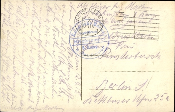 Postcard Wilhelmshaven, launching of the cruiser SMS Hindenburg, Imperial Navy