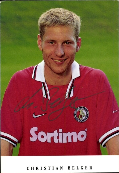 Autogrammkarte Fußballer Christian Belger, FC Augsburg, Autogramm
