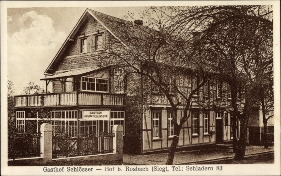 Postcard Hof Rosbach Windeck an der Sieg, inn castles