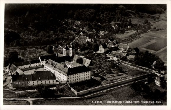 Ak Plankstetten Berching in der Fränkischen Alb Oberpfalz, Fliegeraufnahme