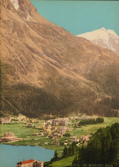 Photo Sankt Moritz Bad Graubünden canton, view of the town