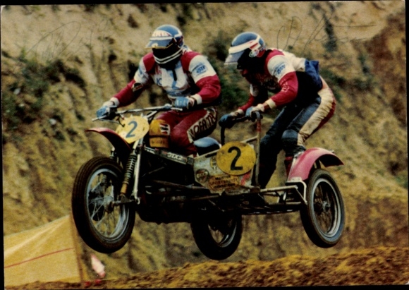 Motocross rider Robert Grogg, Andreas Hüsser, European Champion 1976, Swiss Champion, autographs