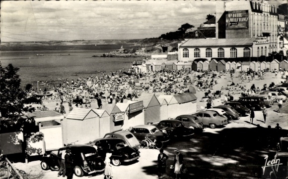 Postcard Tréboul Douarnenez Finistère, La Plage des Sables-Blancs