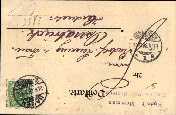 KP Hagen w Bremie, mauzoleum, kościół, fragment ulicy