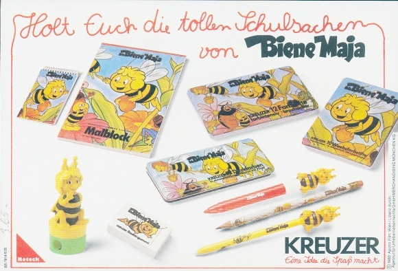 Timetable, school supplies Maya the Bee, Kreuzer