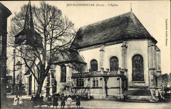 Postcard Bourgtheroulde Eure, Church