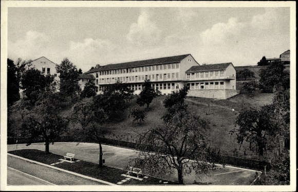 Postcard Biberach an der Riss in Upper Swabia, district hospital