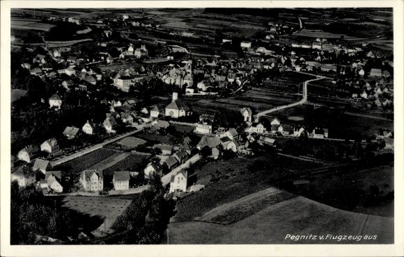 Ak Pegnitz in Oberfranken, Fliegeraufnahme