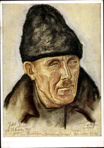 Künstler Ak Engelhardt-Kyffhäuser, Otto, Bauer Jakob Knecht, Vom großen Treck, VDA