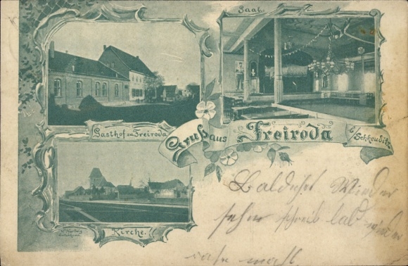 Ak Freiroda Naumburg an der Saale, Sasthof  Kirche, Saal, Freiroda Sub