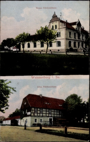 Ak Weißenberg in Sachsen, Altes und neues Schützenhaus