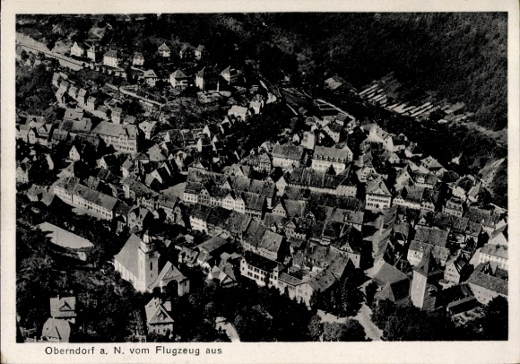 Ak Oberndorf am Neckar, Fliegeraufnahme