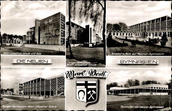 9 alte Ak Marl in Westfahlen, diverse Ansichten