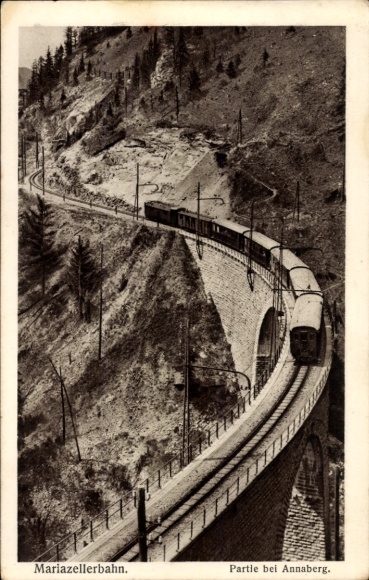 Postcard Annaberg Buchholz Erzgebirge, Pöhlberg, Mariazellerbahn, part near Annaberg