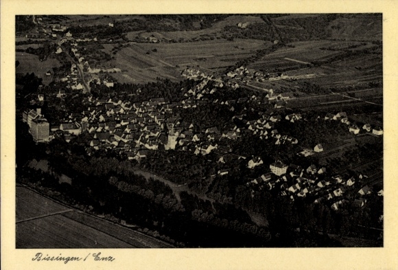 Ak Bissingen an der Enz Württemberg, luchtfoto