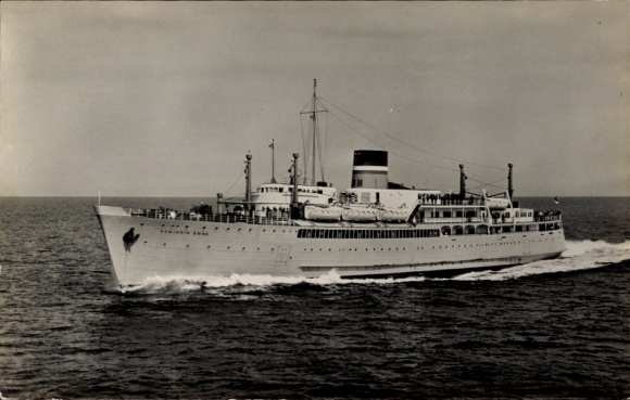 Postcard passenger ship Koningin Emma & Princess Beatrix