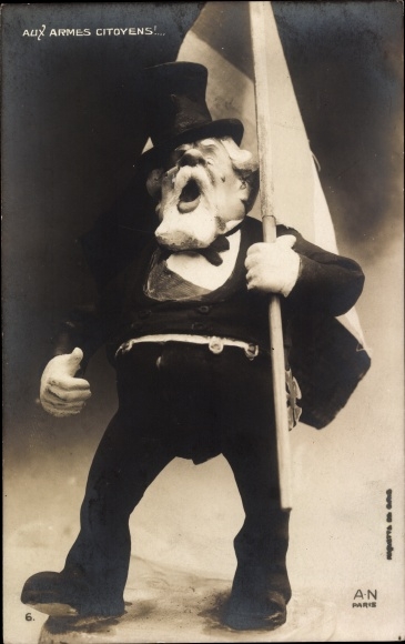 Postcard Émile Loubet, French politician and President, Aux Armes citoyens, plastic