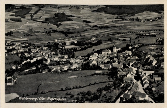 Postcard Weidenberg in Upper Franconia, aerial photograph