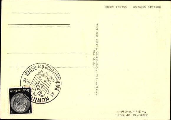 Postcard Führer and Reich Chancellor Adolf Hitler, portrait, Men of the Time No. 91