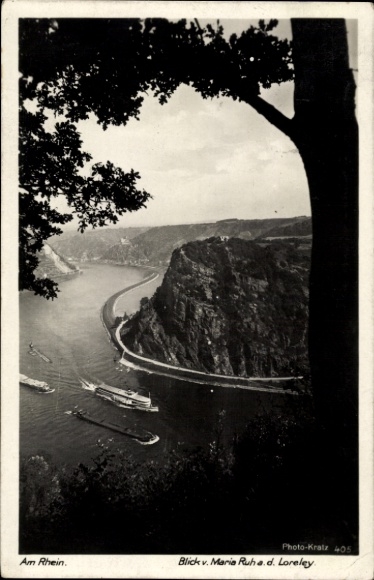 Postcard Urbar am Rhein near Koblenz, Maria Ruh, Loreley