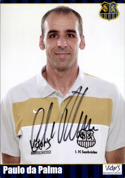Autograph card physiotherapist Paulo da Palma, 1. FC Saarbrücken, autograph
