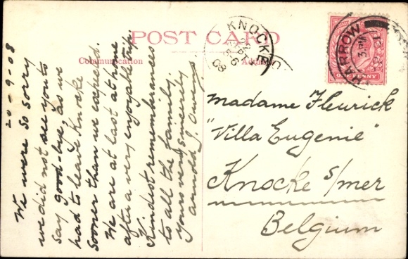 Postcard Eastbourne East Sussex England, Beachy Head Lighthouse