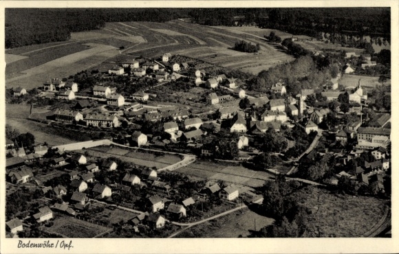 Postcard Bodenwöhr in the Upper Palatinate, aerial photograph