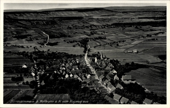 Postcard Dürrenzimmern Brackenheim an der Zaber Württemberg, aerial photograph