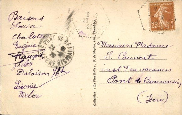 CPA Savoie, szczyt Col du Mont-Cenis, Borne Frontière
