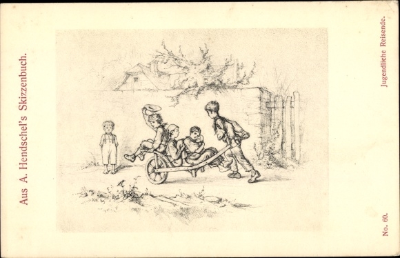 Artist PC Hendschel, Albert, Young Travellers