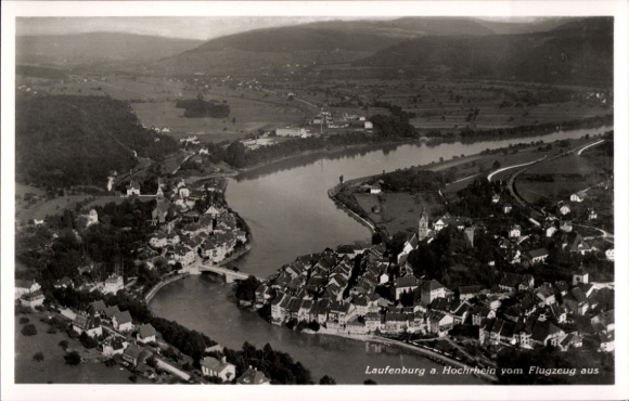 Ak Laufenburg am Hochrhein, Fliegeraufnahme