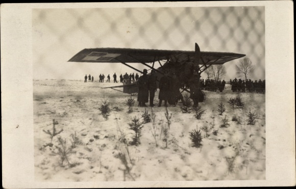 Photo Postcard Captured Polish fighter plane PZL P 7a, II WW