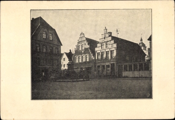 Ak Burgsteinfurt Steinfurt im Münsterland, Marktplatz, alte Renaissance-Bauten