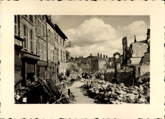 Photo Sedan Ardennes, war damage, WWII