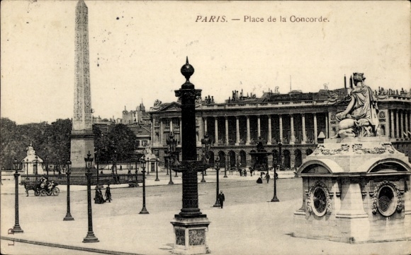 CPA Parijs VIII, Place de la Concorde, Monument