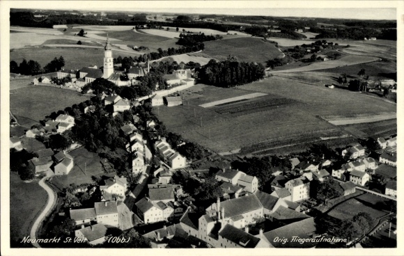 Postcard Neumarkt an der Ybbs Lower Austria, aerial photo