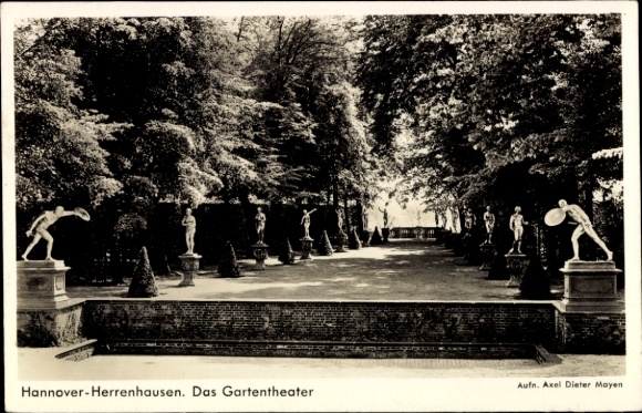 Postcard Hannover Herrenhausen, Garden Theatre